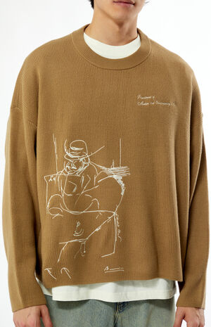 x PacSun Man at a Caf&eacute; Table Paris Cropped Sweater image number 2