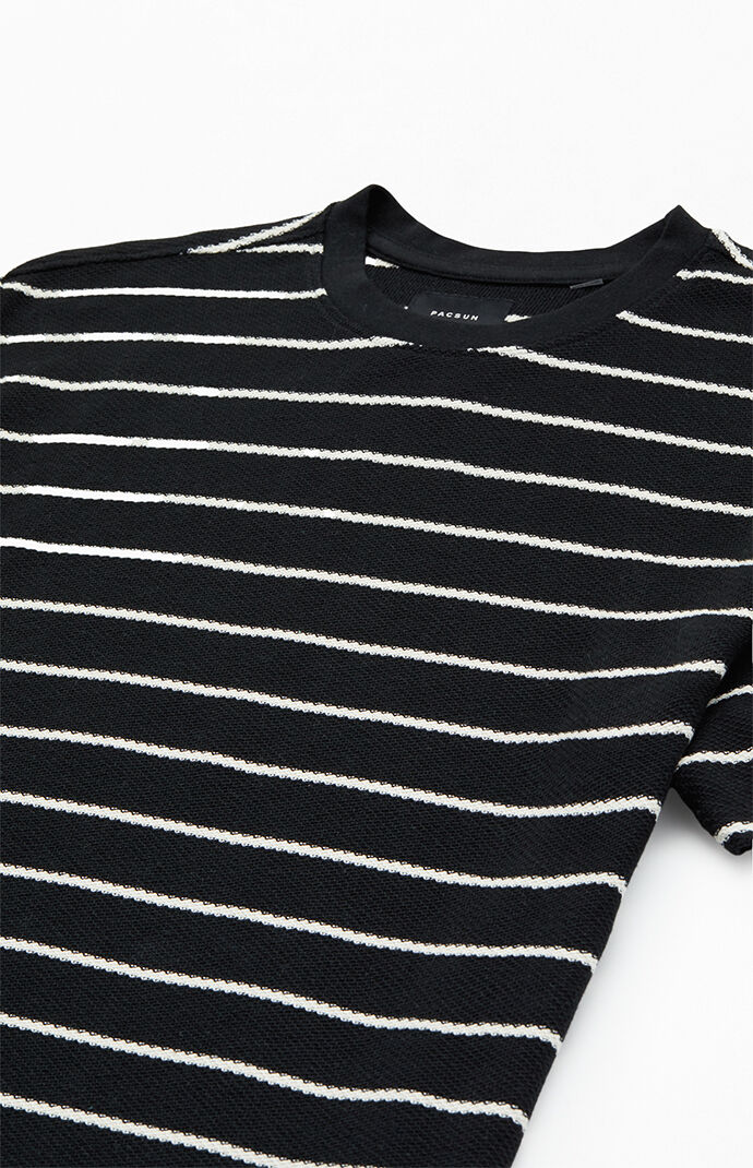 Pacsun Black Island Textured Stripe T-Shirt | PacSun