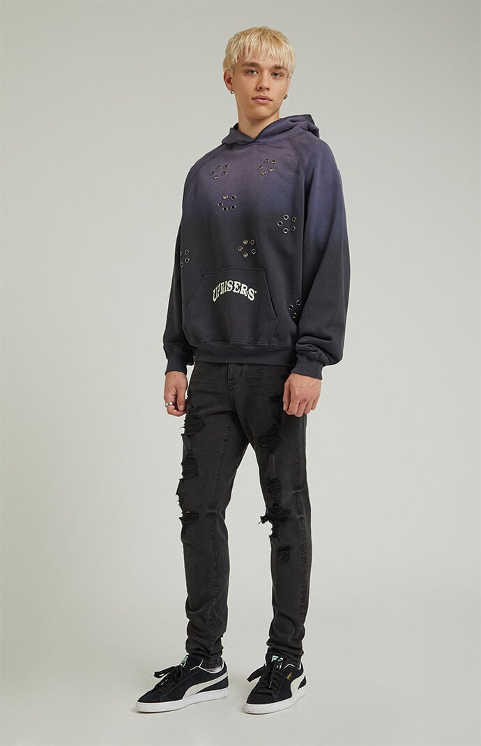 Pacsun Men s Stacked Skinny Black Destroyed Jeans 30W x 32L