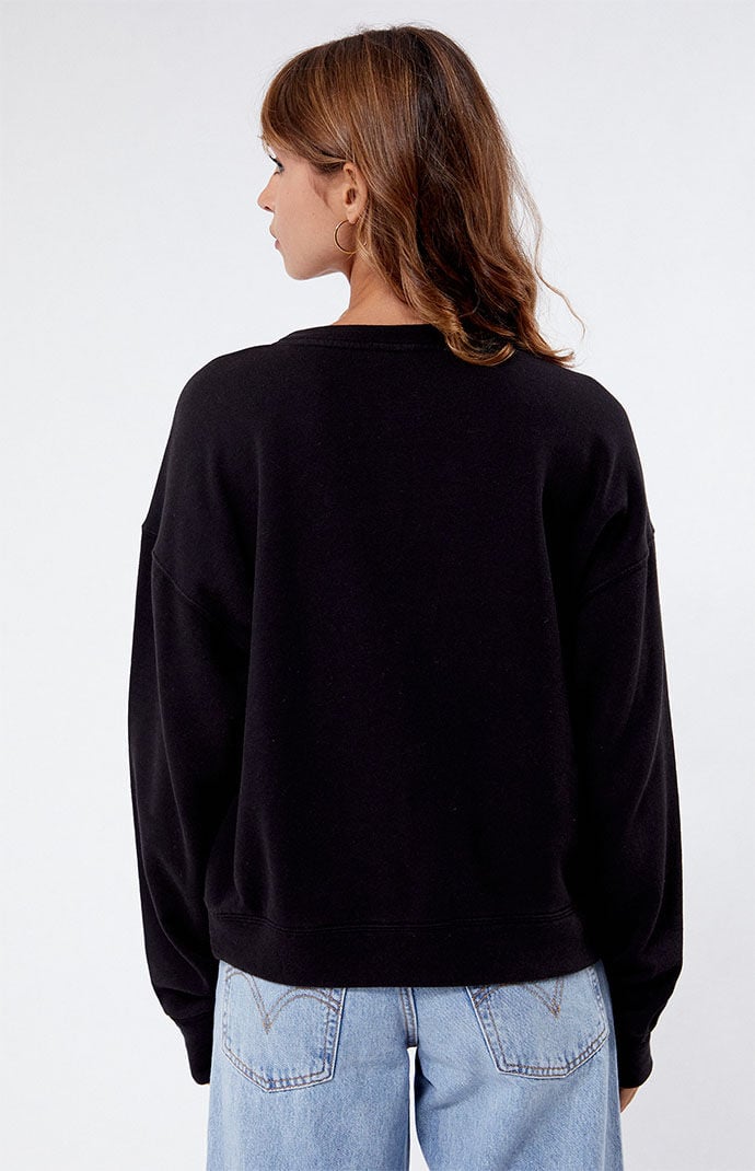 Henley crew neck sweatshirt on sale