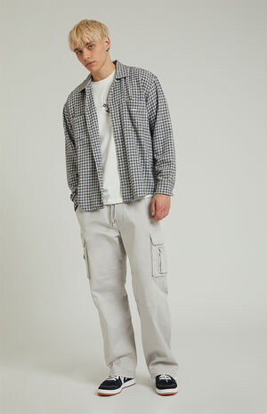 Gray Baggy Cargo Pants image number 4
