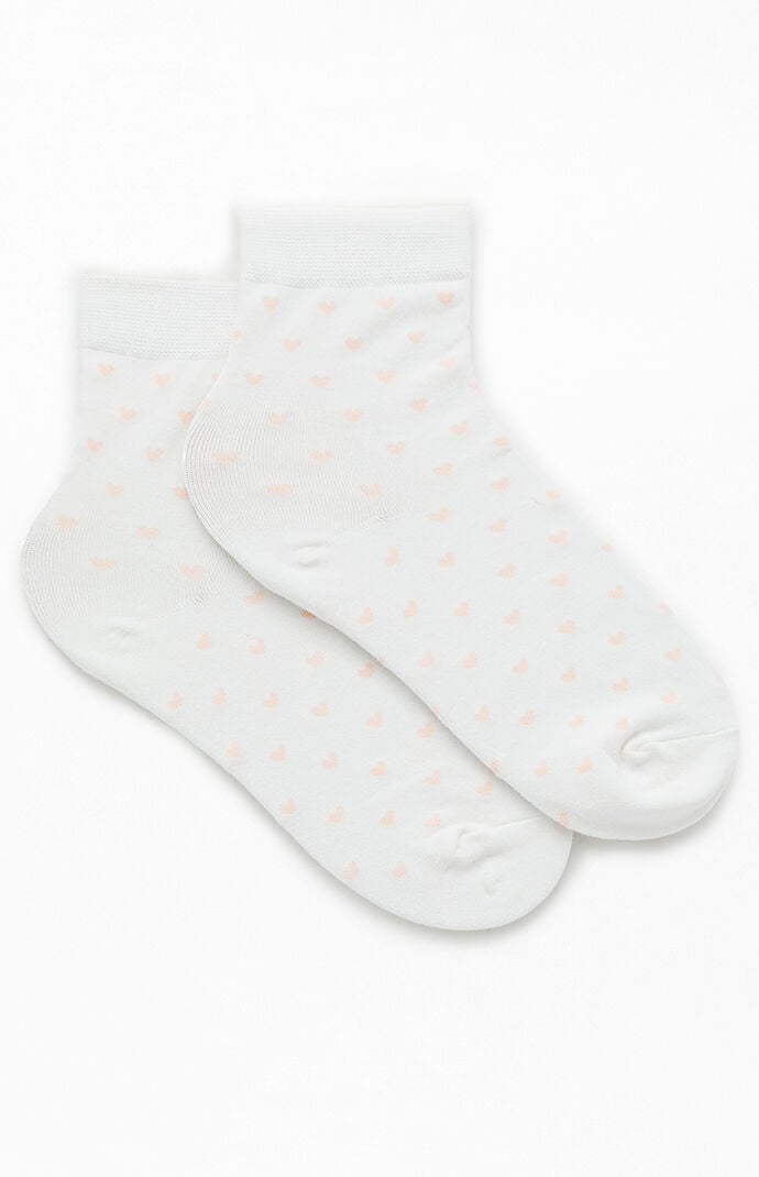 John Galt White Heart Socks