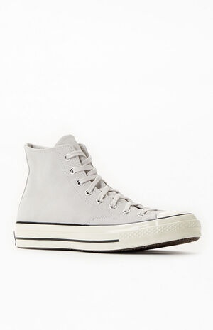 Chuck 70 Light Gray High Top Suede Shoes image number 1