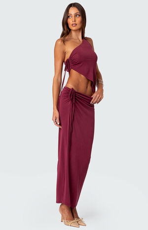 Frankie Drawstring Slit Maxi Skirt image number 2