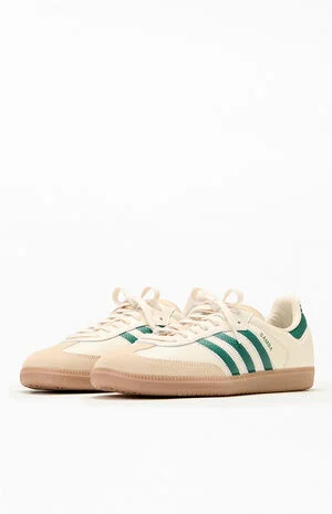 White & Green Samba OG Shoes image number 2