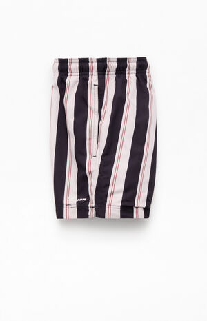 Black Striped 4.5'' Swim Trunks image number 3