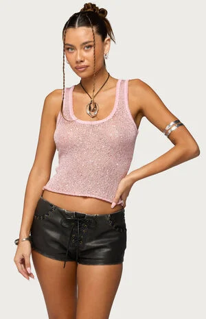 Eleora Sequin Knit Tank Top image number 1
