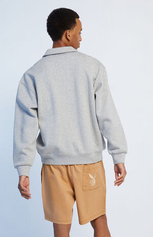By PacSun Flag Half Zip Polo Sweatshirt image number 3