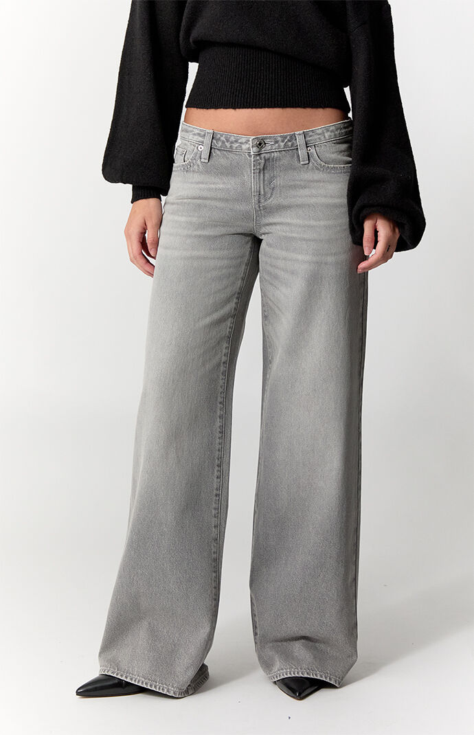 Pacsun Kaia Ultimate Low Rise Baggy Jeans Gray