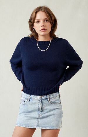 Bella Stretch Light Indigo Mid Rise Denim Mini Skirt Bella Stretch Light Indigo Mid Rise Denim Mini Skirt image number 1