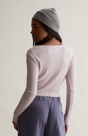 Sunday Notched Long Sleeve Top image number 4