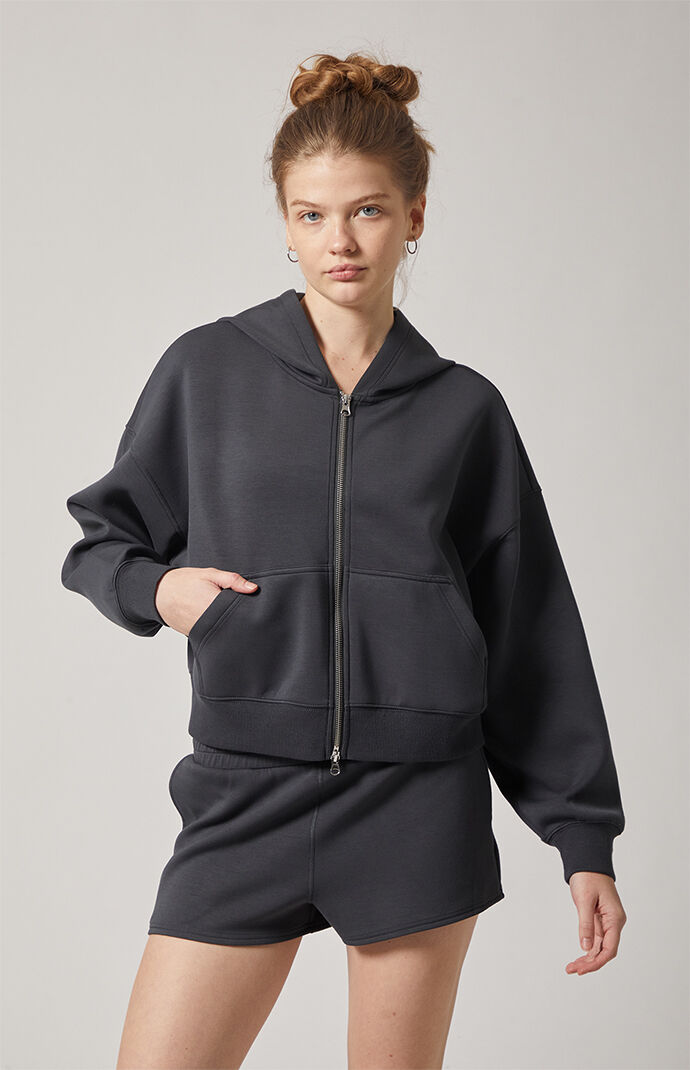 PAC 1980 Active Sweat Alta Modal Cropped Zip Up Hoodie