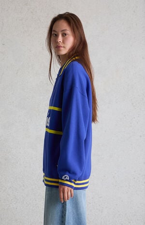 x NFL LA Rams Long Sleeve Polo Sweatshirt image number 4