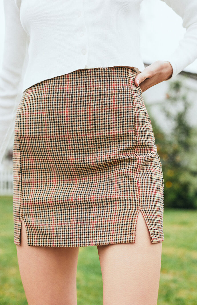John Galt Plaid Cara Skirt PacSun PacSun