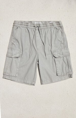 Light Gray Baggy Cargo Shorts image number 1