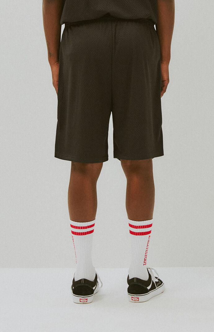 Basketball Skateboards Black Mesh Basketball Shorts PacSun PacSun