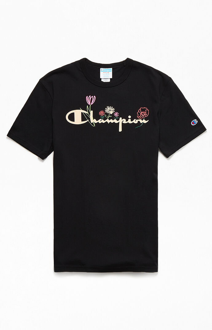 Floral Script T Shirt