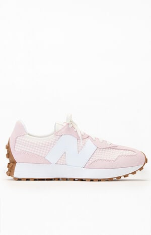 Women's Pink and White 327 Sneakers image number 1