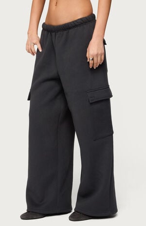 Petite Wide Leg Cargo Sweatpants image number 2