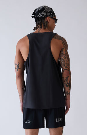 Black Active Singlet Tank Top image number 4