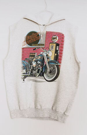 Upcycled Harley Davidson Sleeveless Hoodie image number 2
