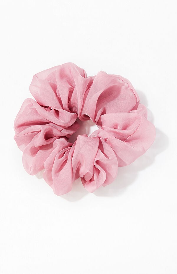 LA Hearts Pink Jumbo Chiffon Hair Scrunchie
