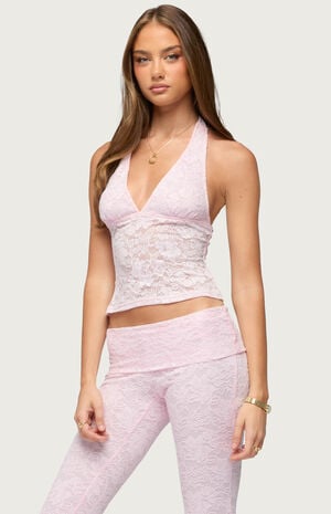 Talisa Lace Halter Top image number 2