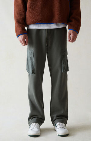 Olive Cargo Sweatpants image number 1