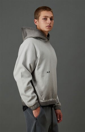 Active Gray Heavyweight Raglan Oversized Fleece Hoodie image number 4