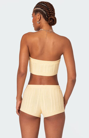 Raegan Cable Knit Bandeau Top image number 5