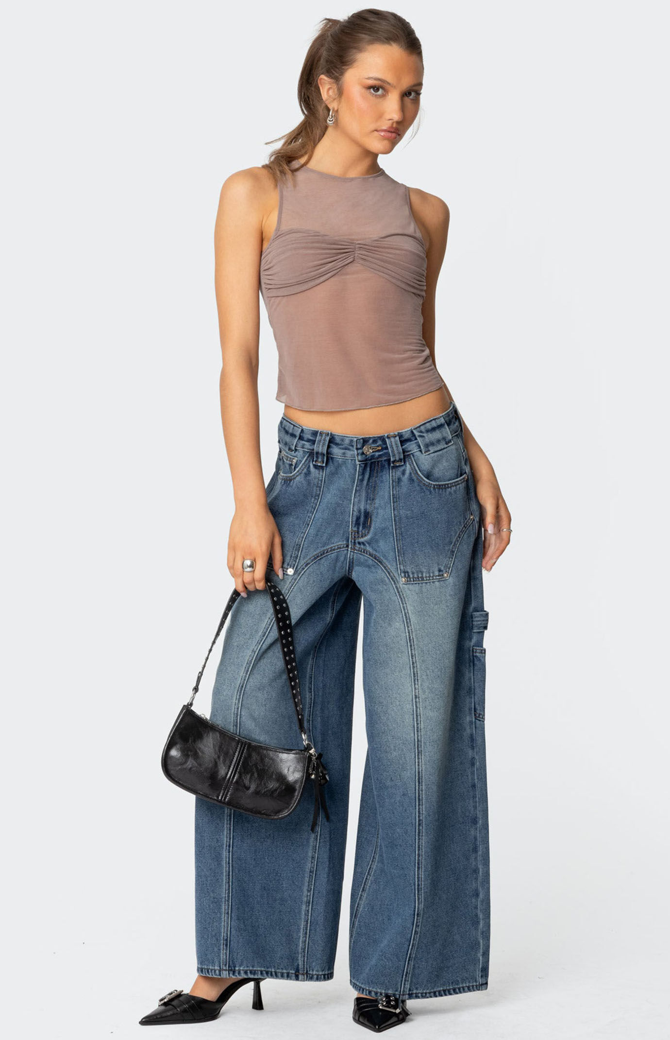 Edikted Erica Sheer Gathered Top