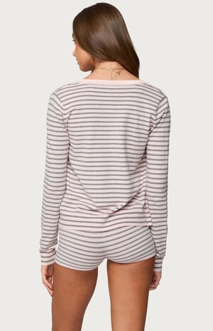 Lillian Striped Button Up Knit Cardigan image number 3