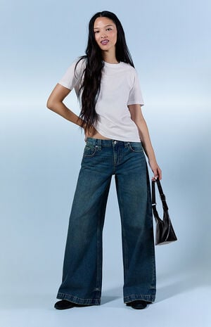 Sloane Low Rise Ultra Baggy Jeans Dark Blue image number 1