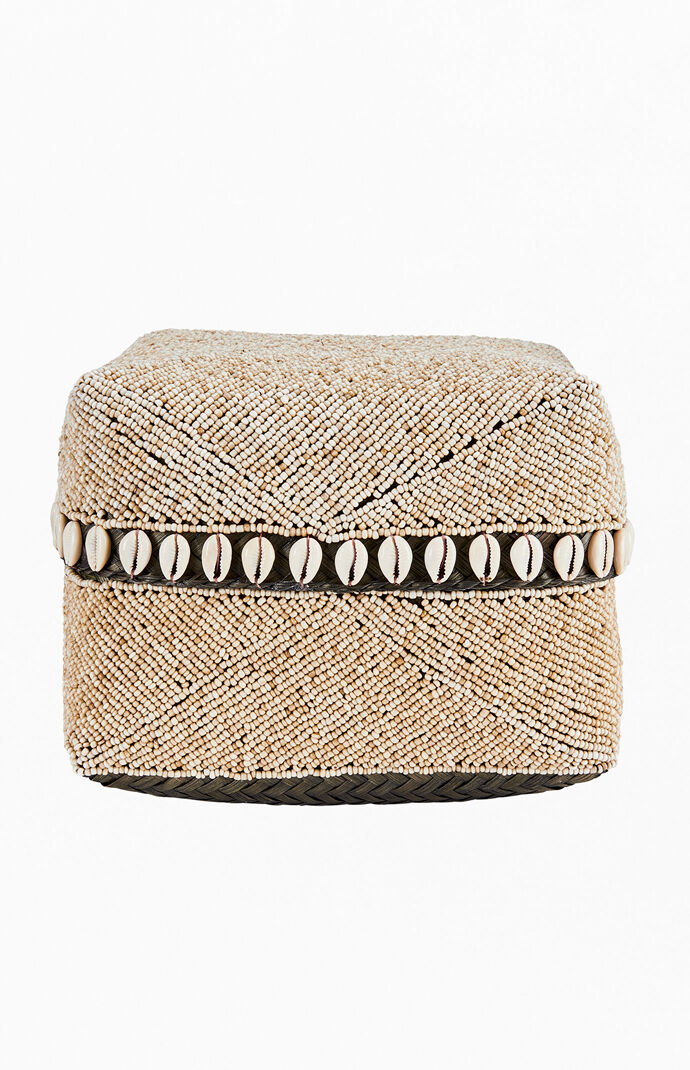 Medium Beaded Shell Basket