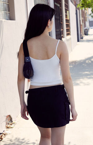 Black Beverly Cargo Mini Skirt image number 4