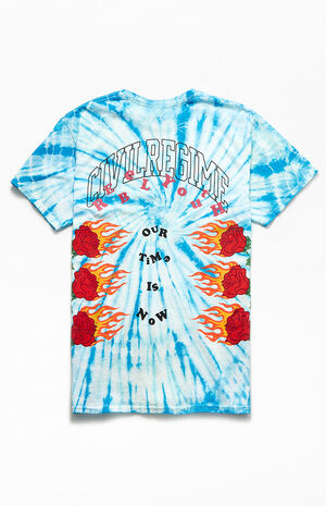 Burning Time Tie Dyed T-Shirt Burning Time Tie Dyed T-Shirt image number null