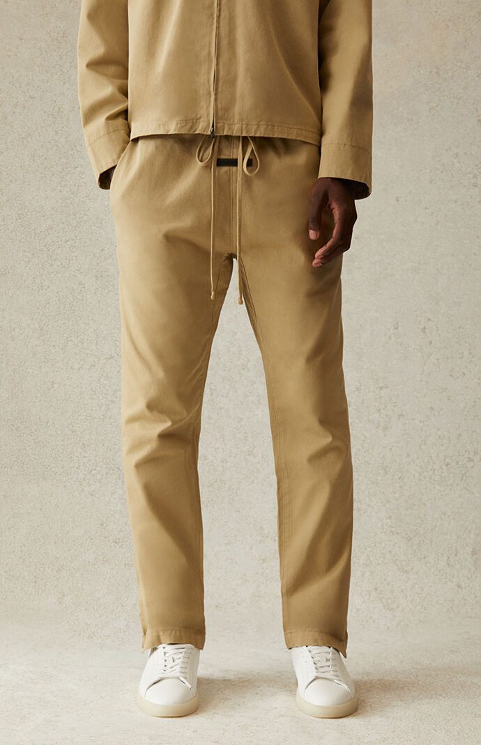 Khaki twill trousers Clearance