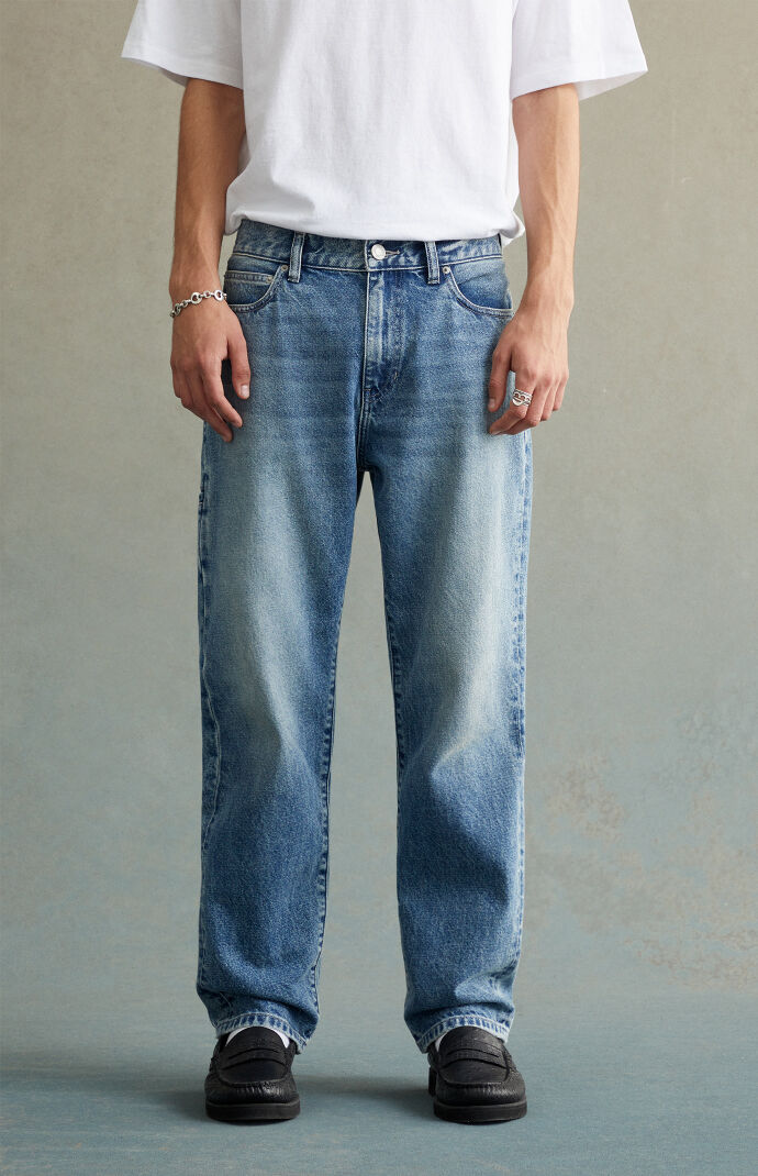パンツ TSY RIPPED WIDE STRAIGHT DENIM // INDIGO RIPPED WIDE STRAIGHT DENIM 【BLACK TAG】// INDIGO
