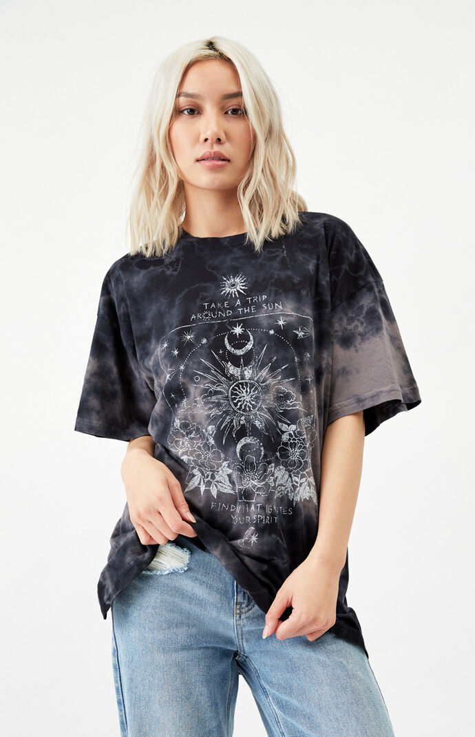 Tie-Dyed Sun & Spirit Oversized T-Shirt