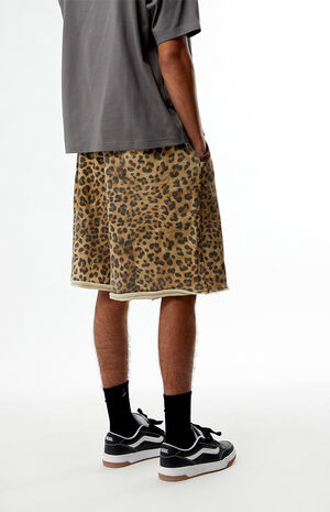 x Civil Active Leopard Skull Sweat Shorts image number 5