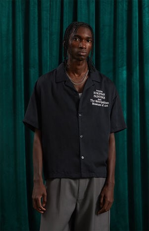 x Pacsun European Cropped Camp Shirt image number 3