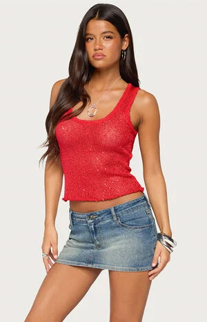 Eleora Sequin Knit Tank Top image number 2