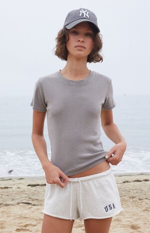 Gray Loreen Short Sleeve Top image number 1