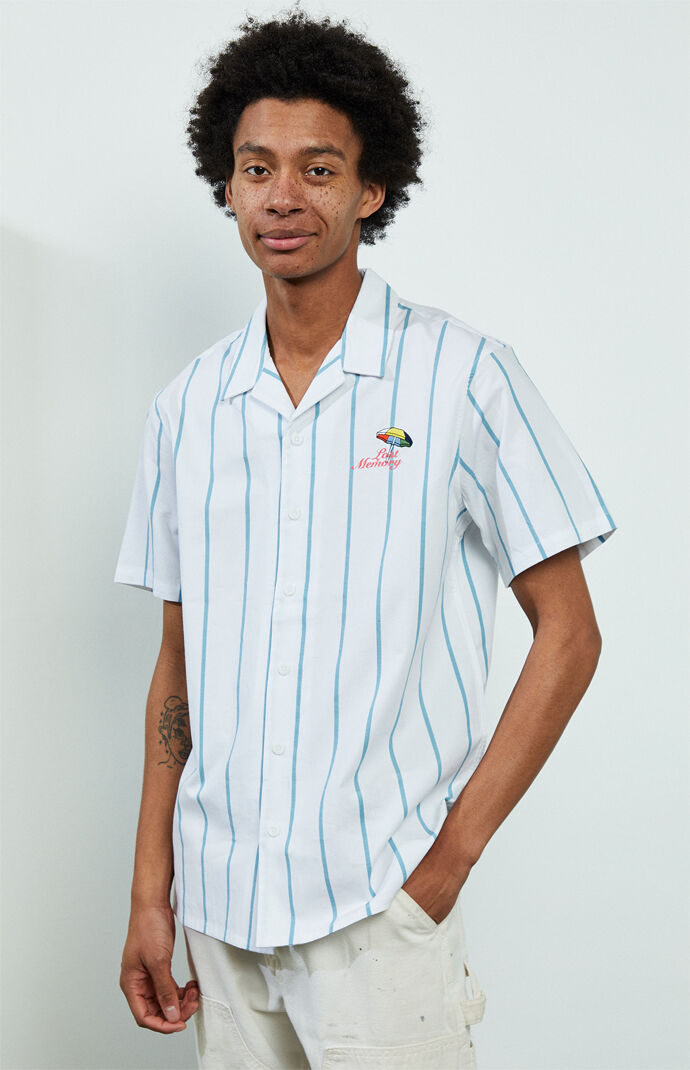 Blake Striped Short Sleeve Button Up Shirt