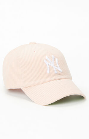 Pink NY Yankees Corduroy Dad Hat image number 1