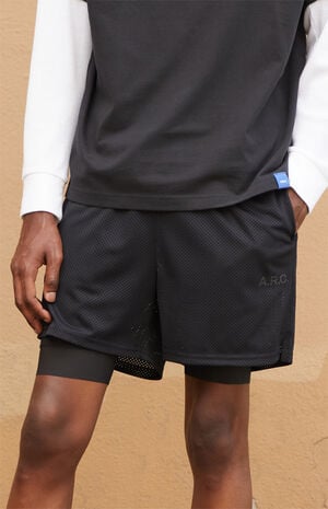 Active Black Mesh 2 in 1 Shorts image number 5