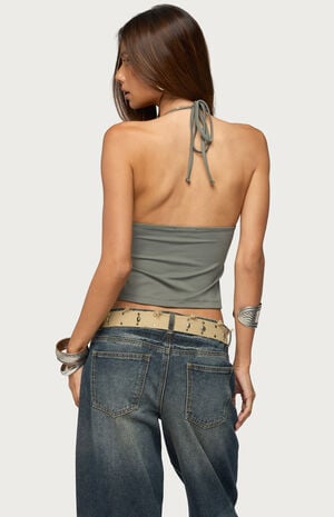 Ramone Mixed Stud Halter Top image number 3