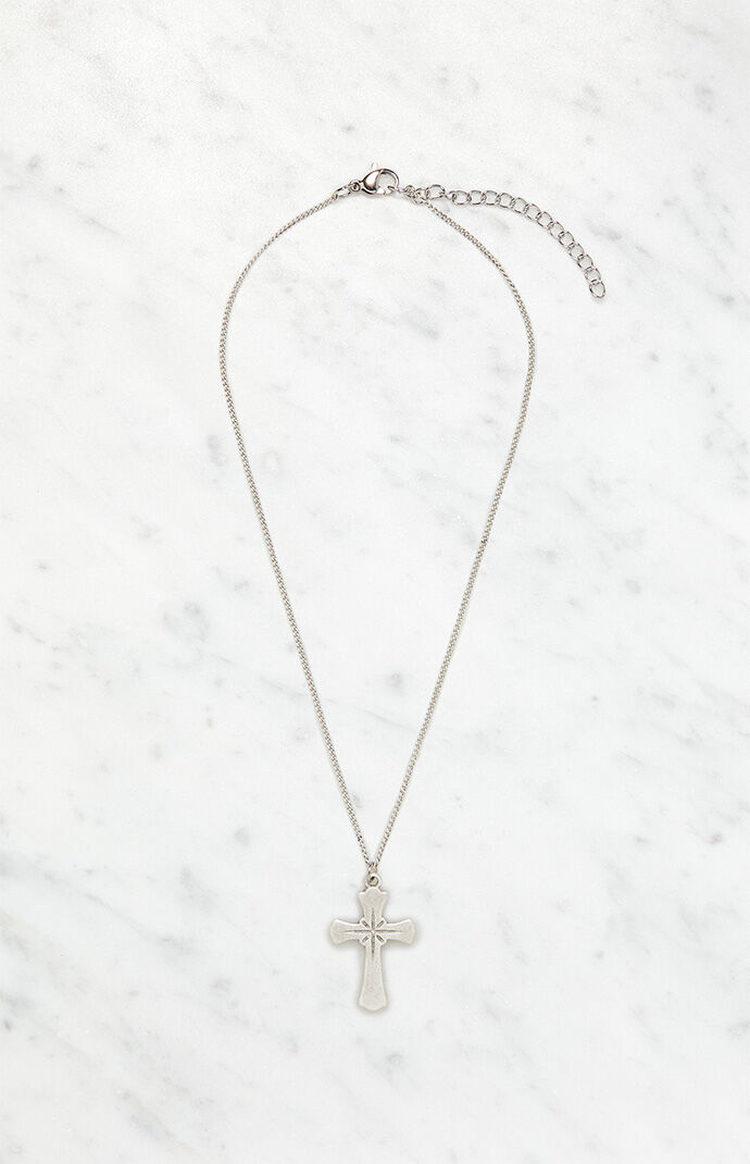 John Galt Silver Cross Necklace | PacSun