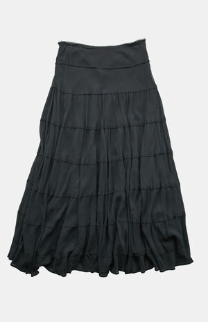 2000s Black Maxi Skirt image number 2