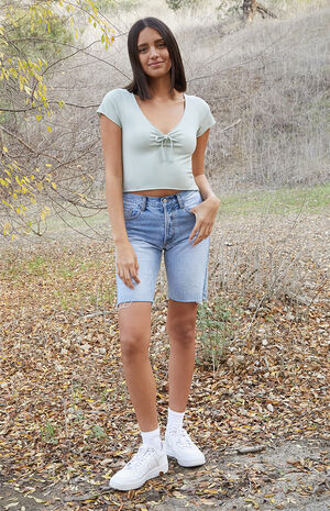 Green Tie Front Top image number 2